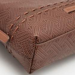 Cole Haan Brown Woven Leather Tassel Crossbody Bag