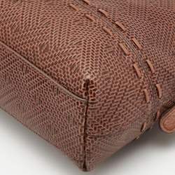 Cole Haan Brown Woven Leather Tassel Crossbody Bag
