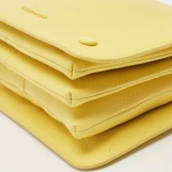 Cole Haan Yellow Leather Flap Crossbody Bag 