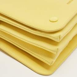 Cole Haan Yellow Leather Flap Crossbody Bag 
