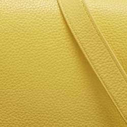 Cole Haan Yellow Leather Flap Crossbody Bag 