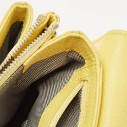 Cole Haan Yellow Leather Flap Crossbody Bag 