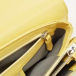 Cole Haan Yellow Leather Flap Crossbody Bag 