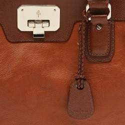 Pre Owned Cole Haan Brown Leather Vintage Valise Novelty Kendra Tote