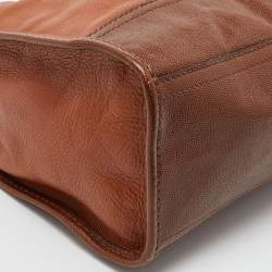 Pre Owned Cole Haan Brown Leather Vintage Valise Novelty Kendra Tote