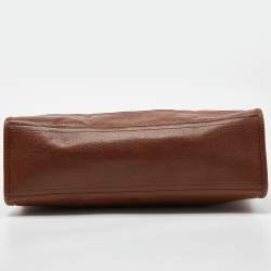 Pre Owned Cole Haan Brown Leather Vintage Valise Novelty Kendra Tote