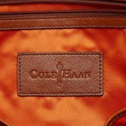 Pre Owned Cole Haan Brown Leather Vintage Valise Novelty Kendra Tote