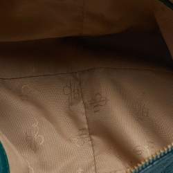 Pre Owned Cole Haan Green Leather Zip Hobo