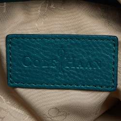 Pre Owned Cole Haan Green Leather Zip Hobo