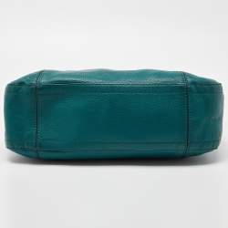 Pre Owned Cole Haan Green Leather Zip Hobo