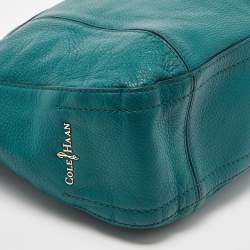Pre Owned Cole Haan Green Leather Zip Hobo