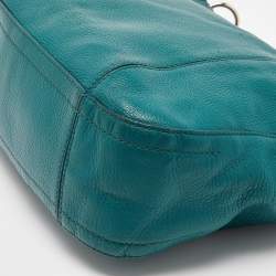 Pre Owned Cole Haan Green Leather Zip Hobo