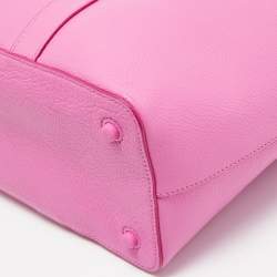 Cole Haan Pink Leather Zip Shopper Tote