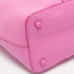 Cole Haan Pink Leather Zip Shopper Tote