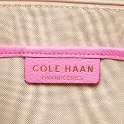 Cole Haan Pink Leather Zip Shopper Tote