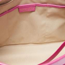 Cole Haan Pink Leather Zip Shopper Tote