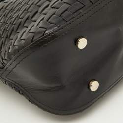 Cole Haan Black Woven Leather Satchel
