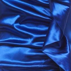 Collini Royal Blue Satin Ruched Strapless Mini Dress S