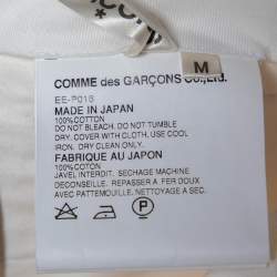 Pre Owned Comme des Garcons Cream Cotton Skirt Overlay Detail Pants M