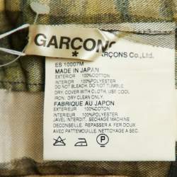 Comme des Garçons Cream Cotton & Military Printed Trim Detail Midi Skirt M