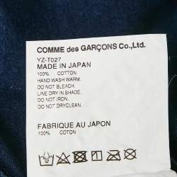 Comme des Garcons Play Navy Blue Heart Print Cotton T-Shirt L