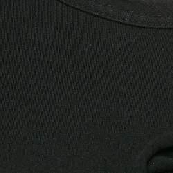 Comme des Garcons Black Cotton Ruffle Detail T-Shirt L