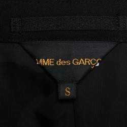 COMME des GARÇONS Black Wool Detachable Panel Detail Blazer S