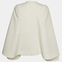 Comme des Garcons  White Crepe Oversized Open Jacket S