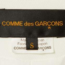 Comme des Garcons  White Crepe Oversized Open Jacket S