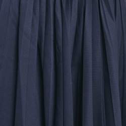 Comme des Garcons Navy Blue Wool Pleated Midi Skirt M
