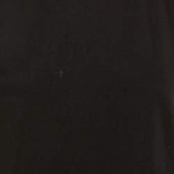 Pre Owned Comme des Garcons Black Cotton Floral Appliqued Tank Top L 