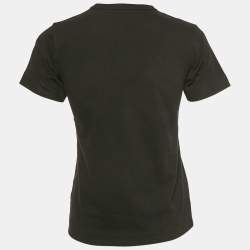 Pre Owned Comme des Garcons Play Black Cotton Play Heart Patched T-Shirt S