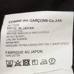 Pre Owned تي شيرت قميص قطن أسود مُطرَّز قلب بلاي كوم دي غارسون صغير جدًا