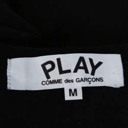 Pre Owned Comme des Garçons Play Black Cotton Jersey Long Sleeve T-Shirt M