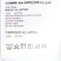 Friends & Comme des Garçons Happy Holidays White Printed Cotton Knit T-Shirt Dress S