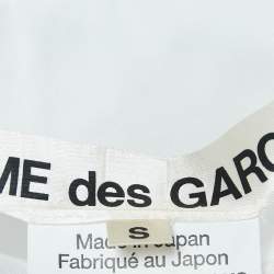 Pre Owned Comme des Garcons White Cotton Ruffled Tulle Shirt S