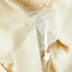 Pre Owned Comme des Garcons Cream Wool Blend Cropped Shirt M