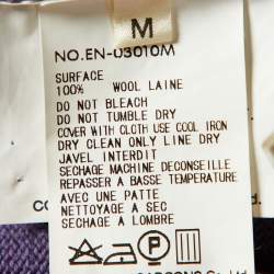 Pre Owned Comme des Garçons Multicolor Cotton Knit Sleeveless Cardigan M