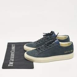 Common Projects Navy Blue Nubuck Achilles Sneakers Size 37