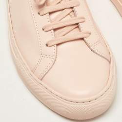 Common Projects Beige Leather Achilles Sneakers Size 36