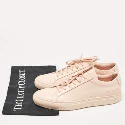 Common Projects Beige Leather Achilles Sneakers Size 36