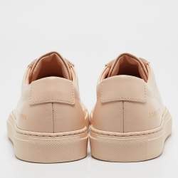 Common Projects Beige Leather Achilles Low Top Sneakers Size 37