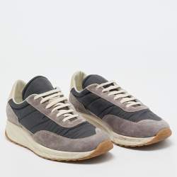 Common Projects Grey Suede and Nylon Track Classic Sneakers Size 40