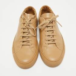 Common Projects Brown Leather Achilles Sneakers Size 37