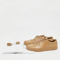 Common Projects Brown Leather Achilles Sneakers Size 37