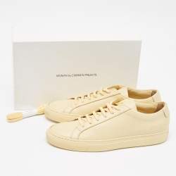 Common Projects Yellow Leather Achilles Sneakers Size 40