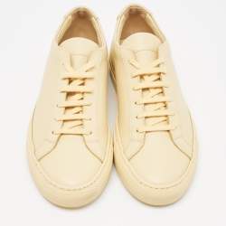 Common Projects Yellow Leather Achilles Sneakers Size 40