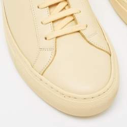 Common Projects Yellow Leather Achilles Sneakers Size 40