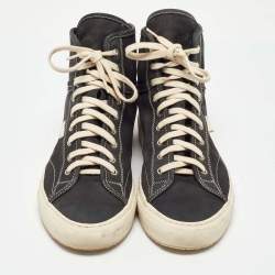 Common Projects Black Nubuck Leather Tournament High Top Sneakers Size 39