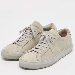 Common Projects Grey Suede Achilles Lace Up Sneakers Size 38